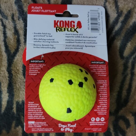 Kong Dog Reflex Ball Floats New! - Picture 3 of 3